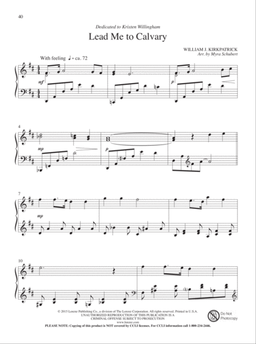 The Cross of Christ Piano Solo scores gallery preview page 22