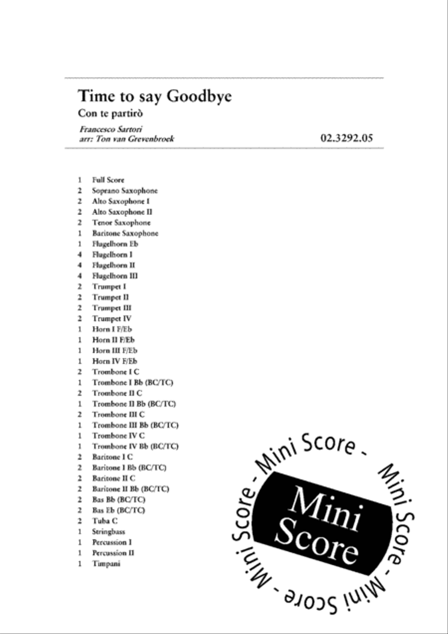 Time to say Goodbye Time to say Goodbye Fanfare Band scores gallery preview page 4