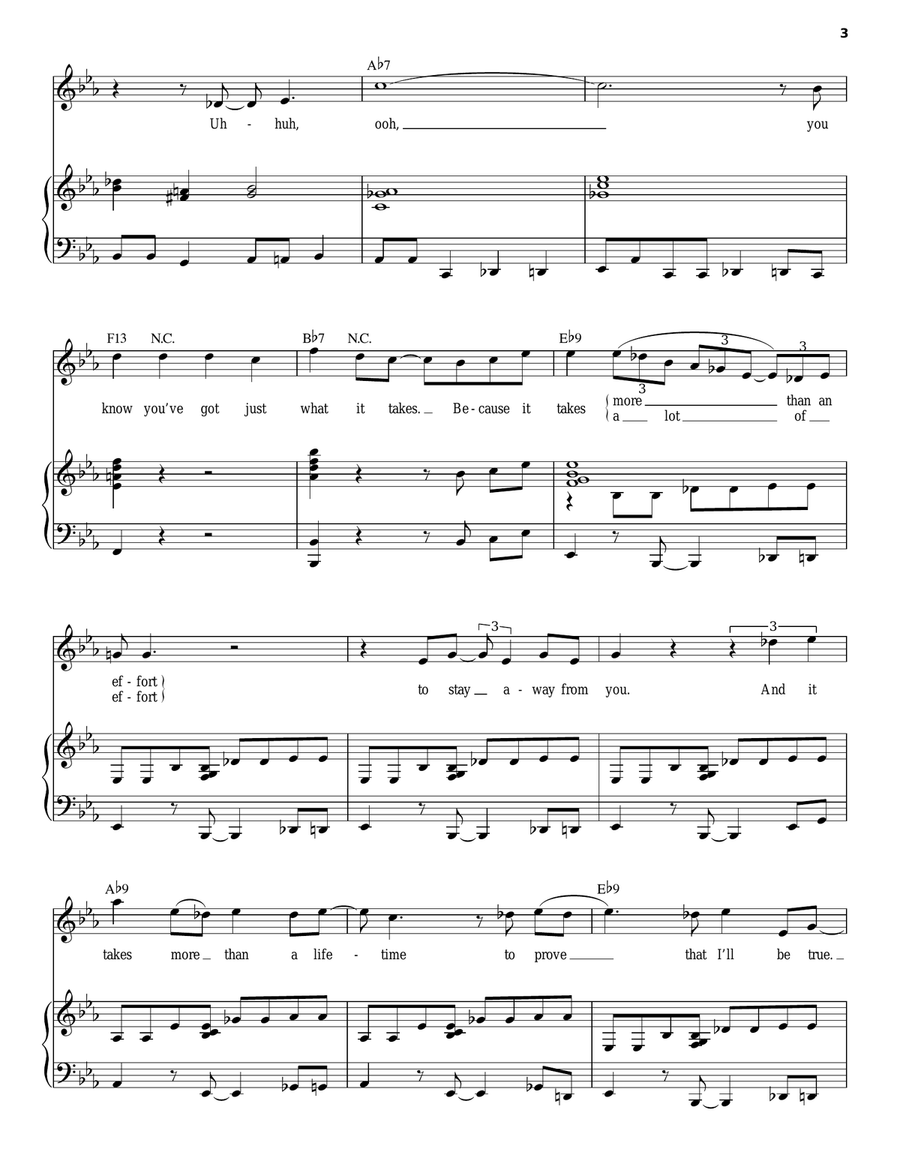 Baby (You've Got What It Takes) Piano, Vocal scores gallery preview page 3