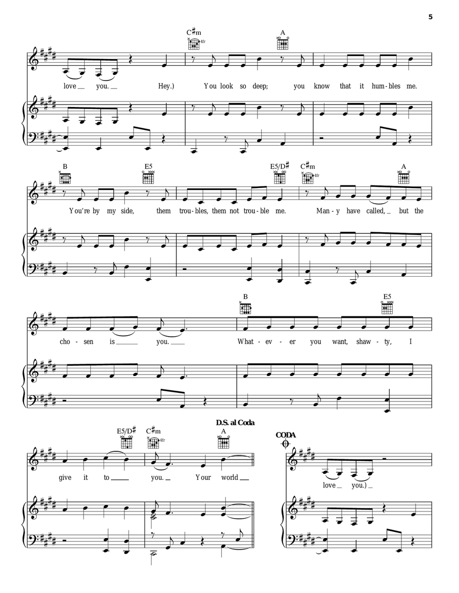 One Time One Time Piano, Vocal, Guitar scores gallery preview page 5