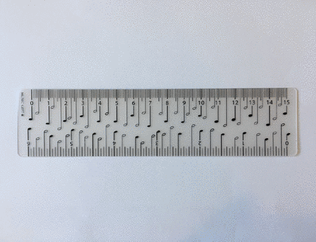 Ruler - quater notes, 15 cm