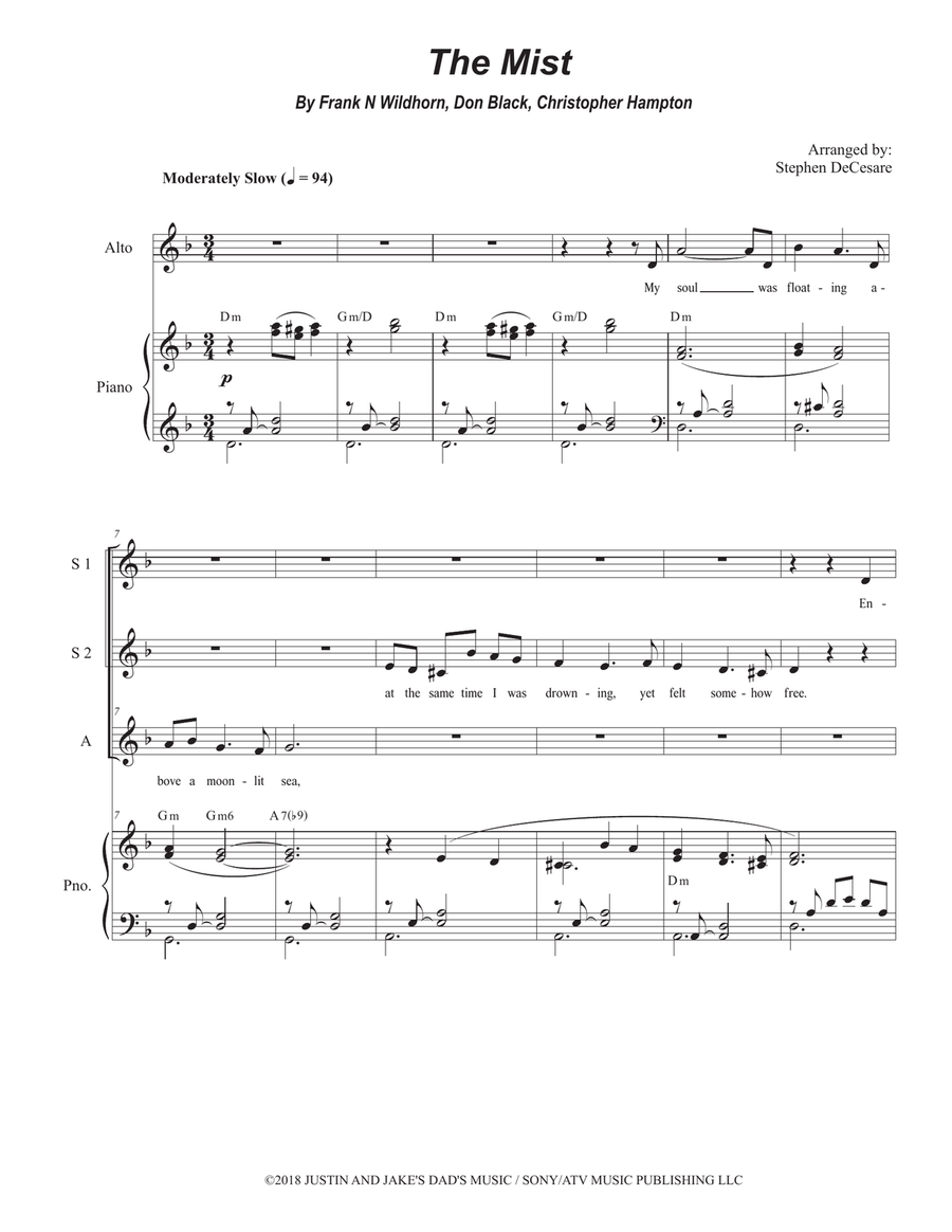The Mist The Mist SSA scores gallery preview page 1