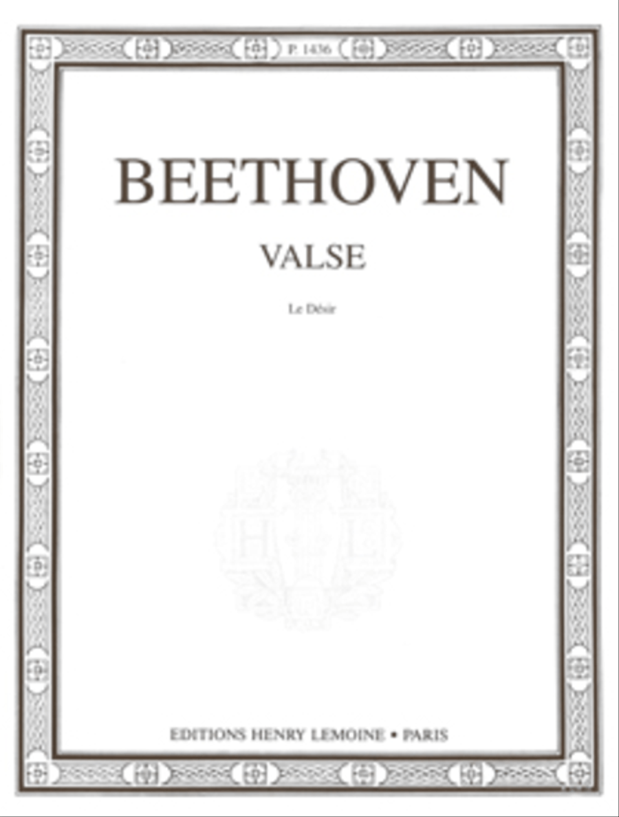 Valse Le Desir en Lab maj. Piano Solo scores gallery preview page 1