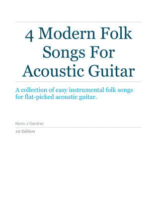 Book cover for 4 Modern Folk Songs For Acoustic Guitar