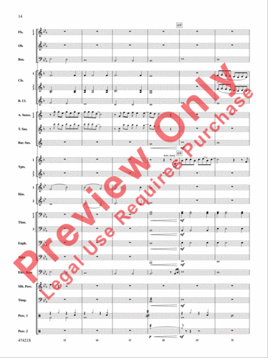 Meat Loaf---The Hits Concert Band scores gallery preview page 15