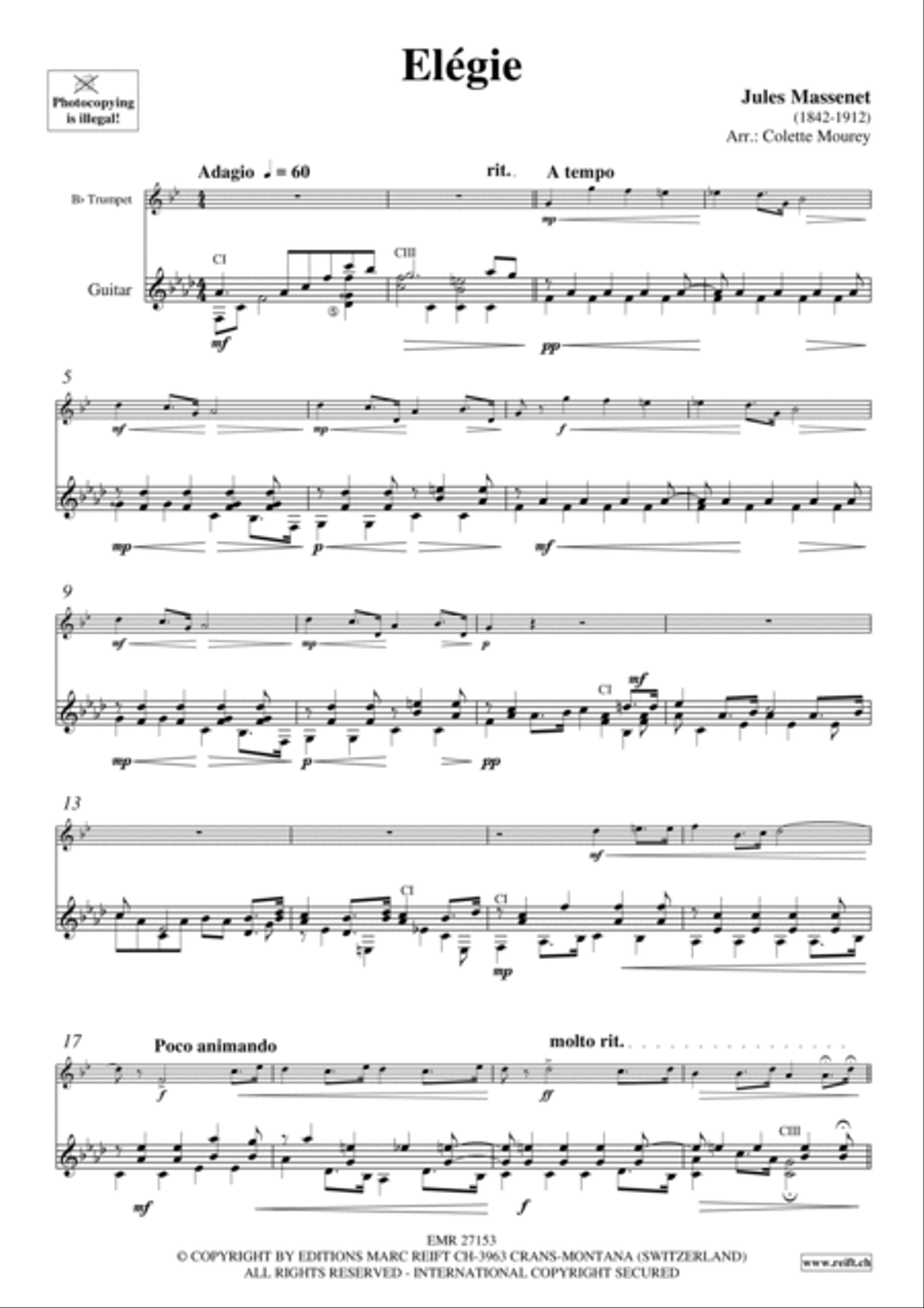Elegie Elegie Trumpet scores gallery preview page 3