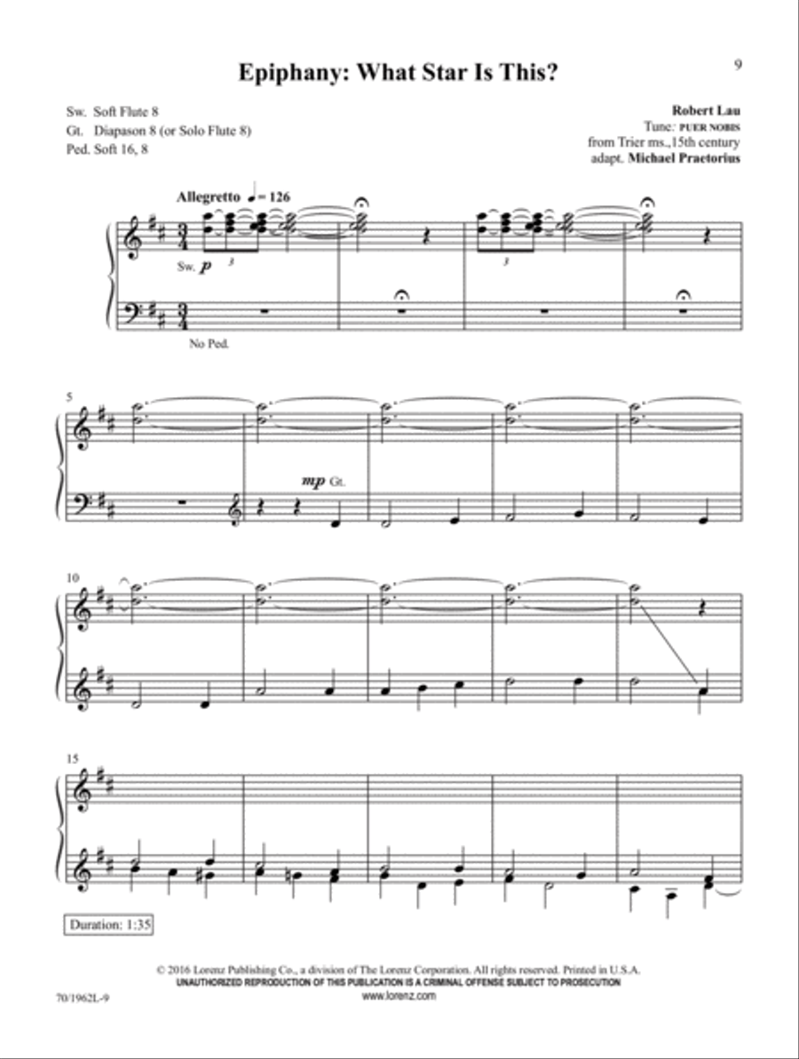 Advent through Easter Organ Solo scores gallery preview page 4