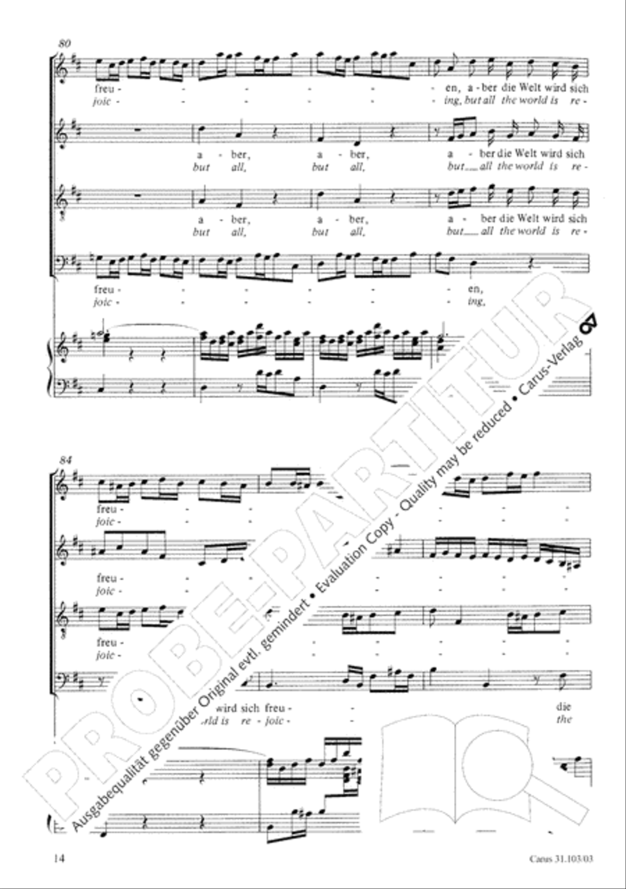 You shall be weeping and crying (Ihr werdet weinen und heulen) 4-Part scores gallery preview page 15