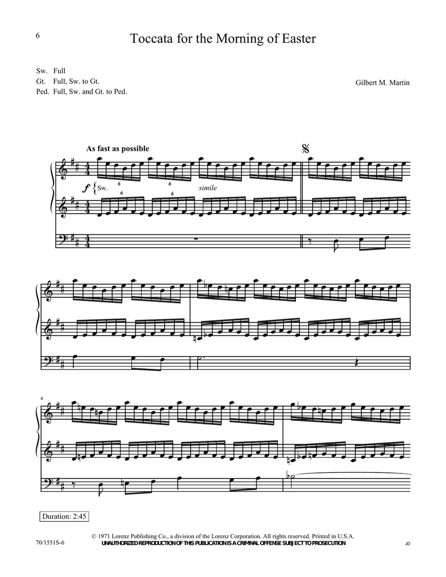 The Organist in Season: Spring Organ scores gallery preview page 6