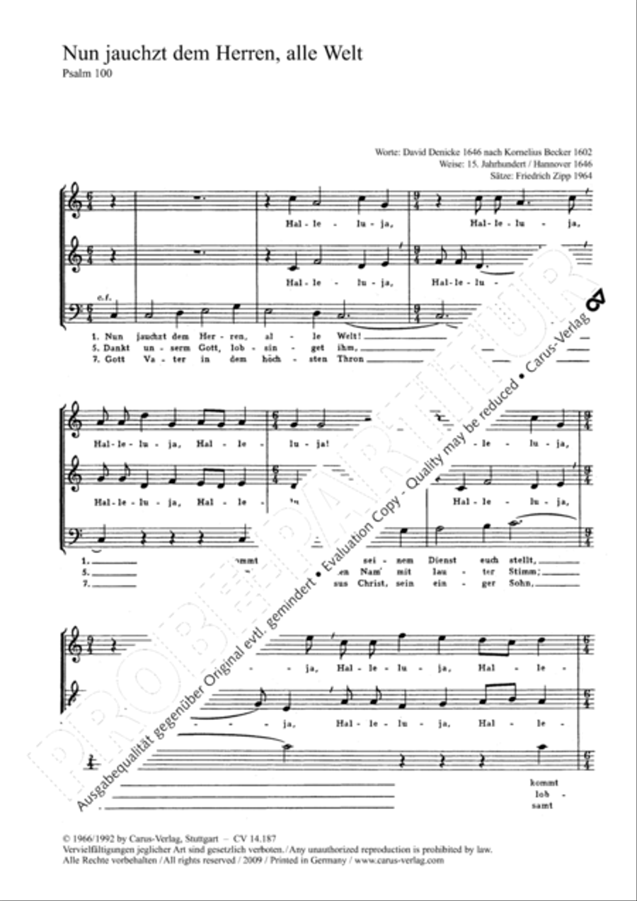 Nun jauchzt dem Herren, alle Welt SA scores gallery preview page 5