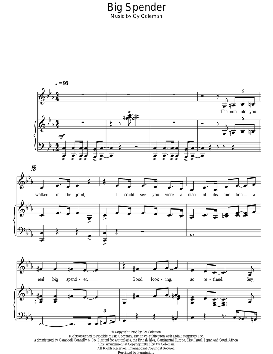 Big Spender Voice scores gallery preview page 1