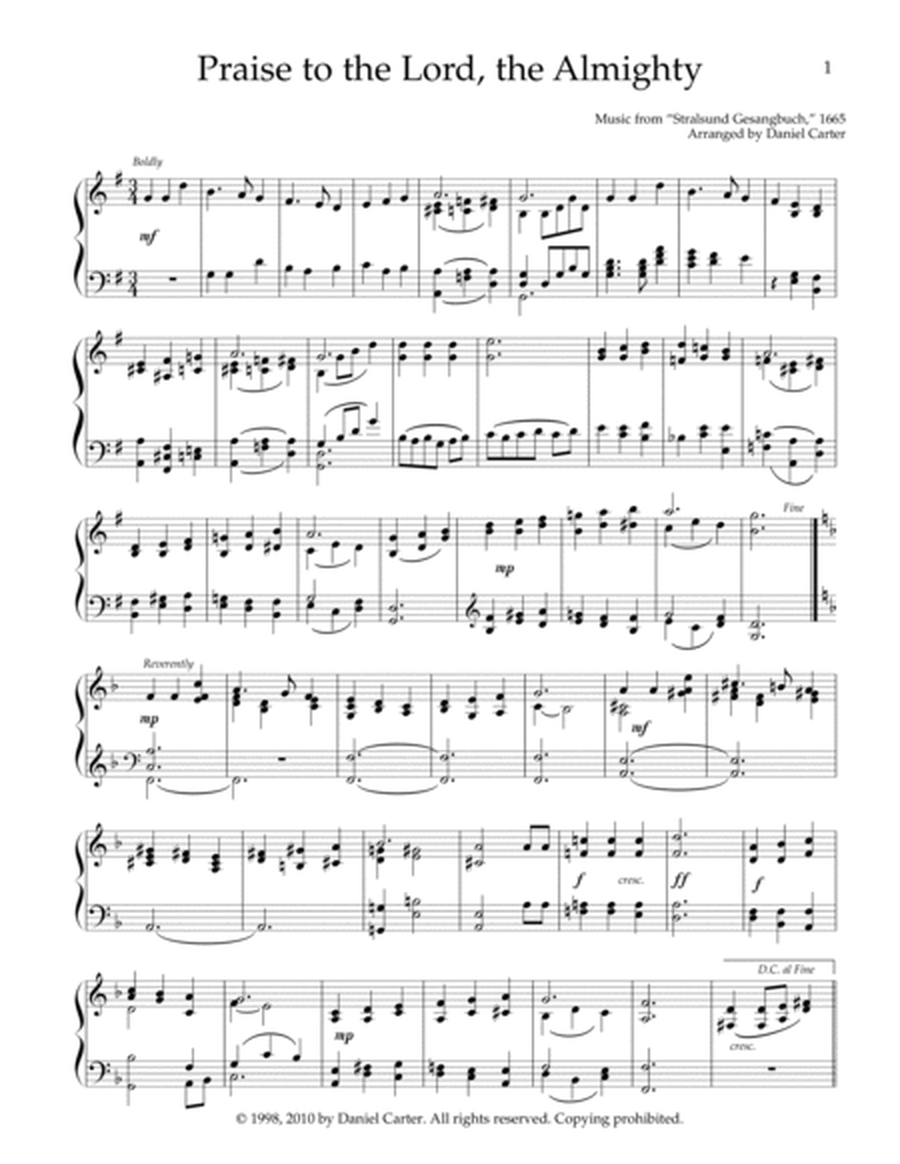 Three Hymn Preludes for Piano—Intermediate Piano Solo image number null