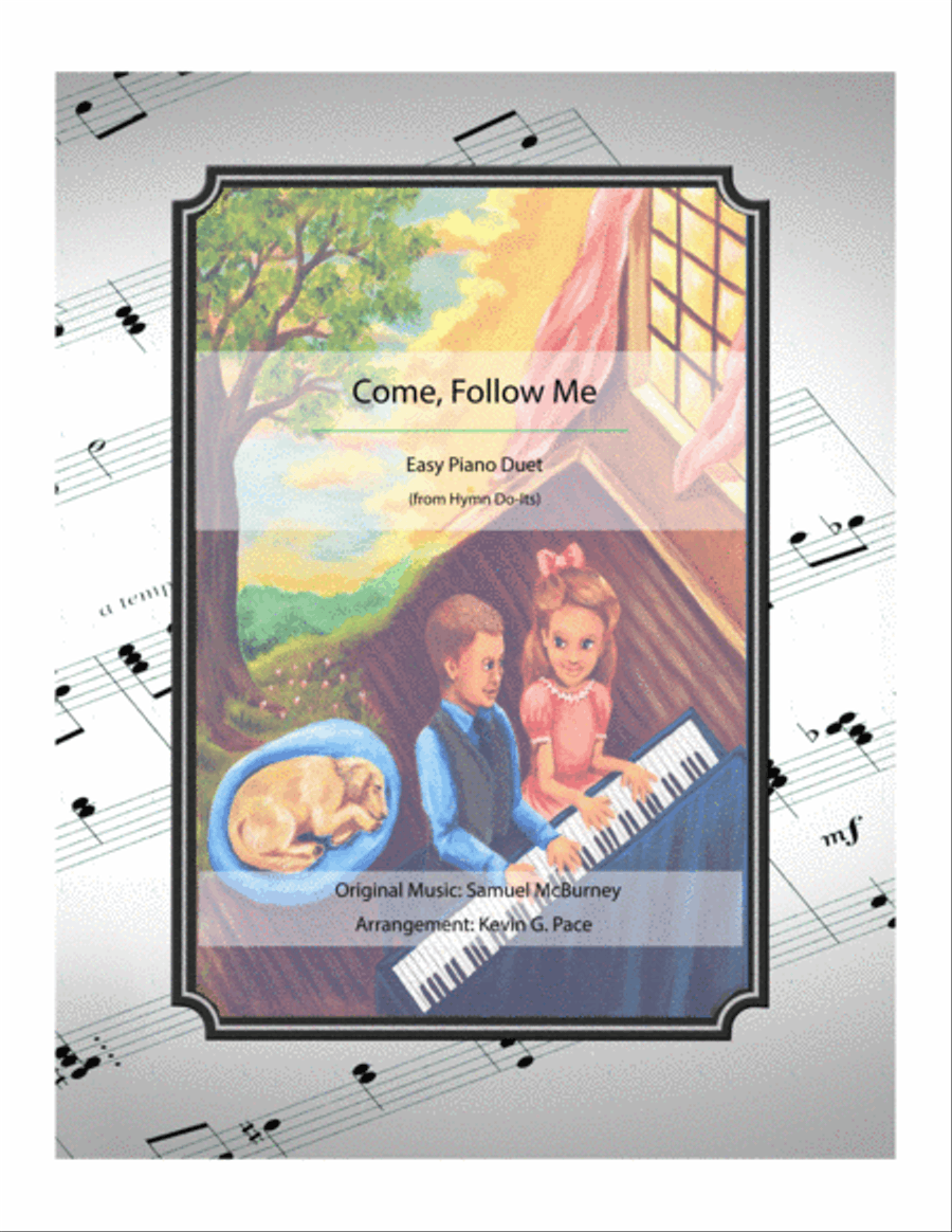 Come, Follow Me - easy piano duet Easy Piano scores gallery preview page 1