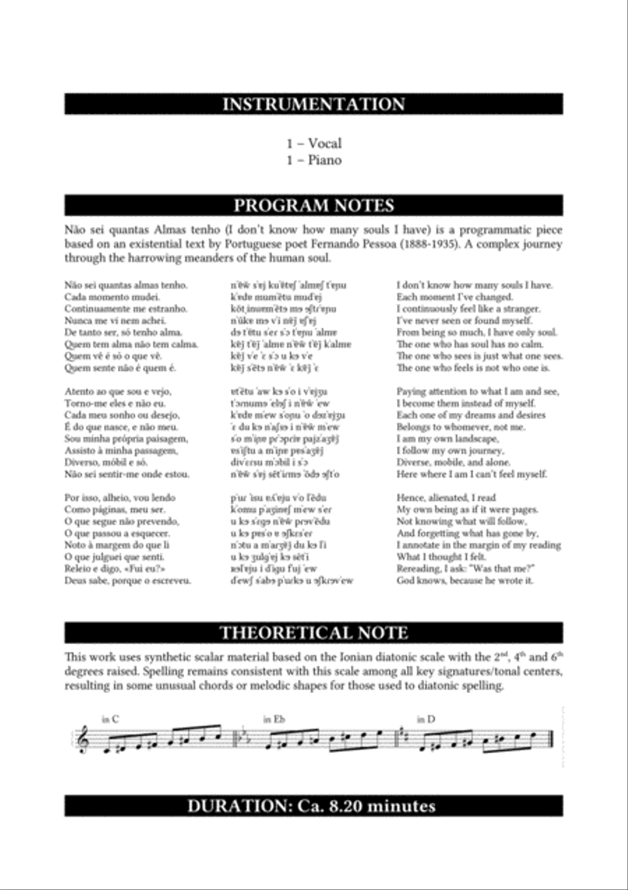 Não sei quantas Almas tenho (I don't know how many souls I have) Small Ensemble scores gallery preview page 3
