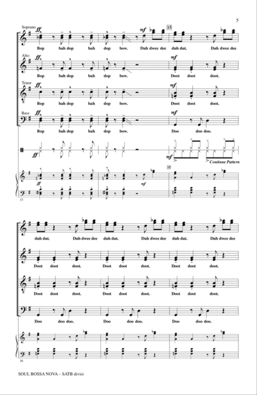 Soul Bossa Nova 4-Part scores gallery preview page 3