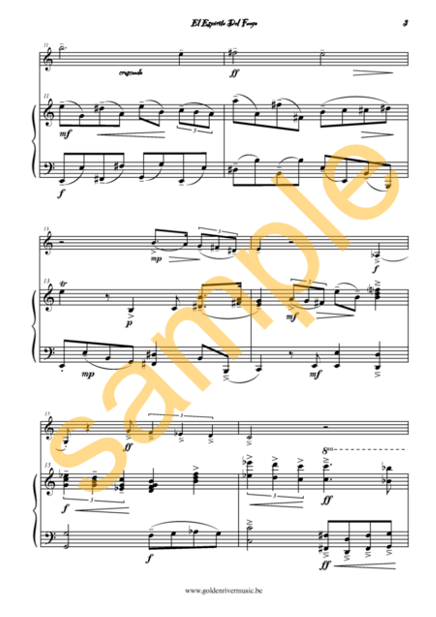 El Spiritu del Fuego / Fire Spirit for violin Violin Solo scores gallery preview page 4