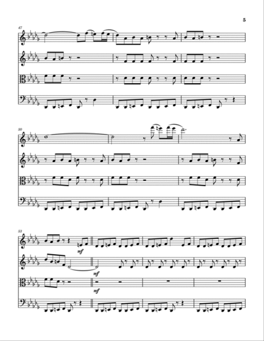 Ride Out Ride Out String Quartet scores gallery preview page 6
