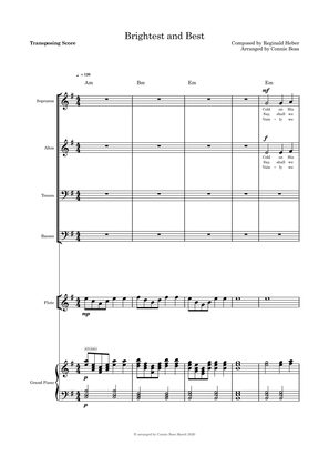 Brightest and Best SATB with violin or flute or cello and piano