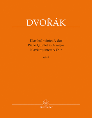 Book cover for Piano Quintet in A major op. 5