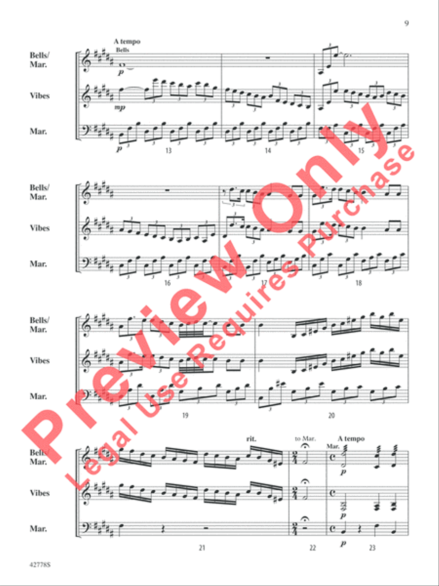 Classic Mallet Trios -- Beethoven Small Ensemble scores gallery preview page 10