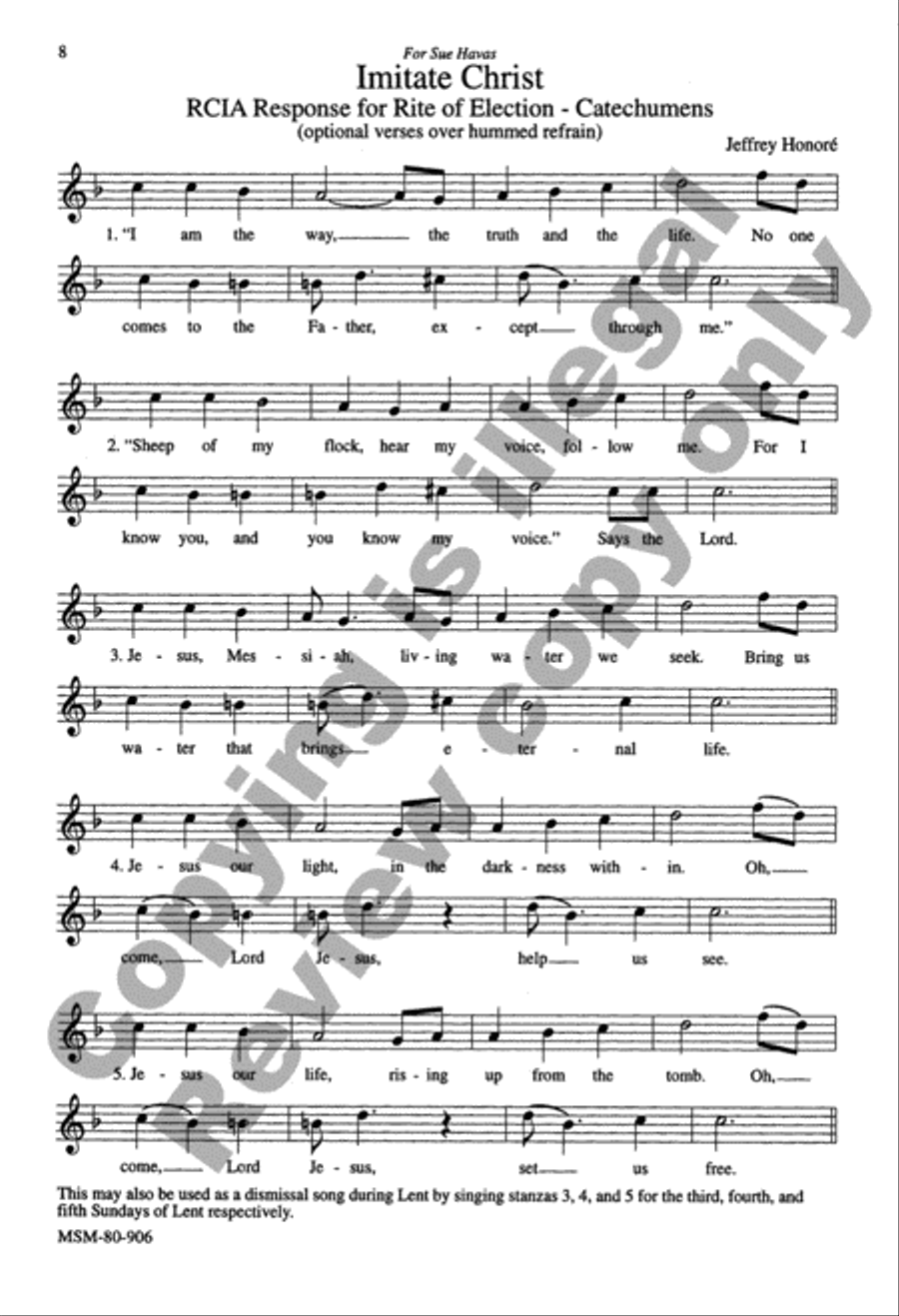 Blessed Are We Imitate Christ (2 Responses) 4-Part scores gallery preview page 8