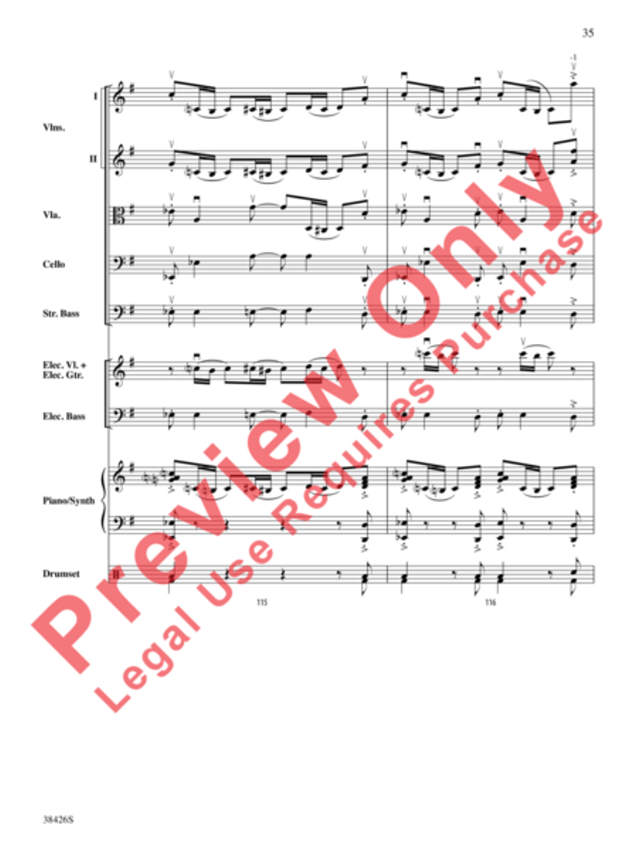 A Mad Russian's Christmas String Orchestra scores gallery preview page 36