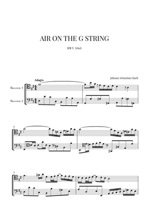 Book cover for Bach: Air on the G String for 2 Bassoons