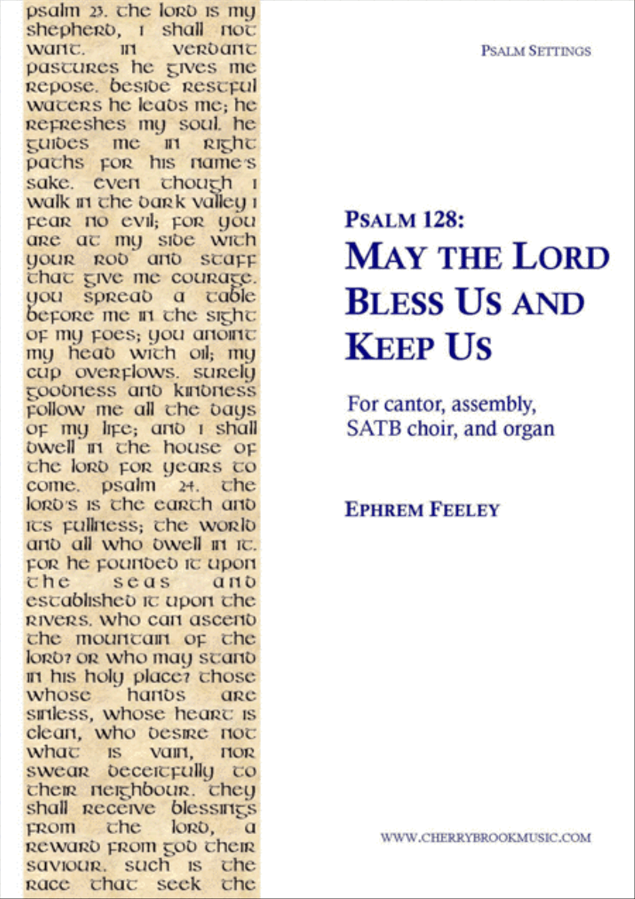 Psalm 128: May the Lord Bless Us and Keep Us 4-Part scores gallery preview page 1
