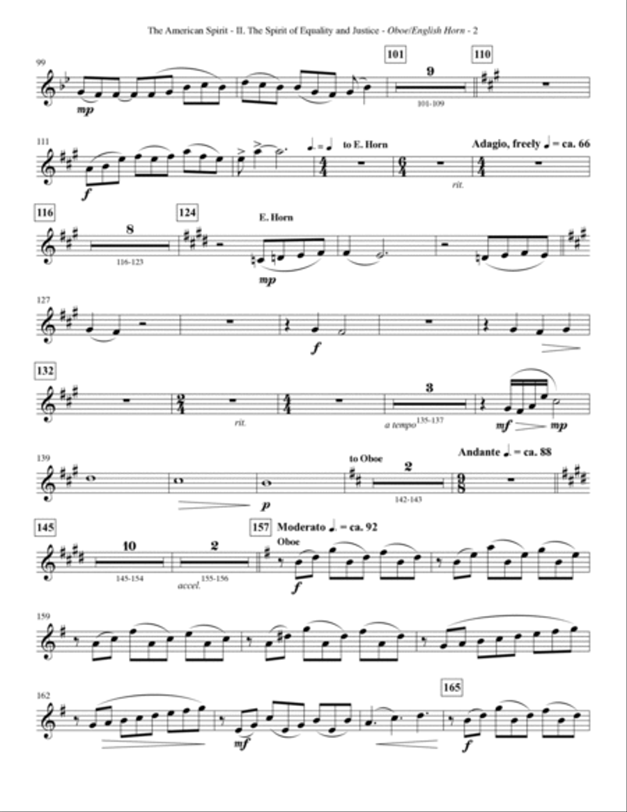 The American Spirit - Oboe/English Horn Choir scores gallery preview page 5