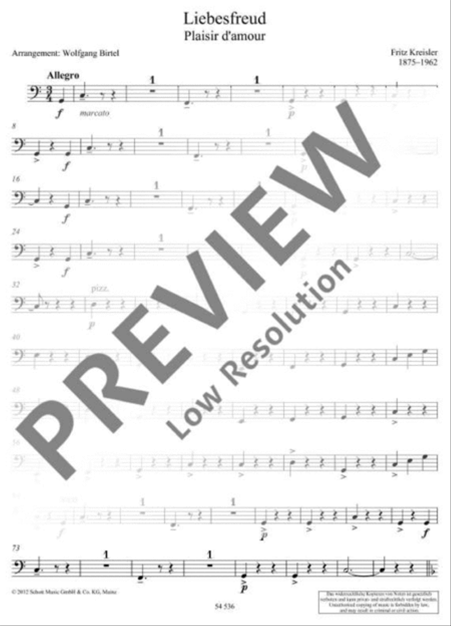 Alt-Wiener Tanzweisen Double Bass scores gallery preview page 3