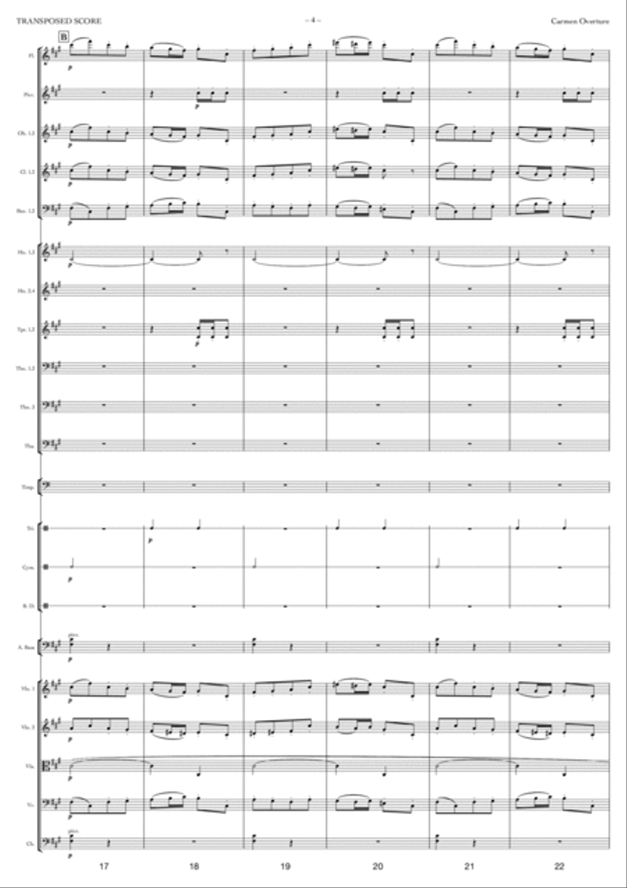 Carmen Overture Full Orchestra scores gallery preview page 4