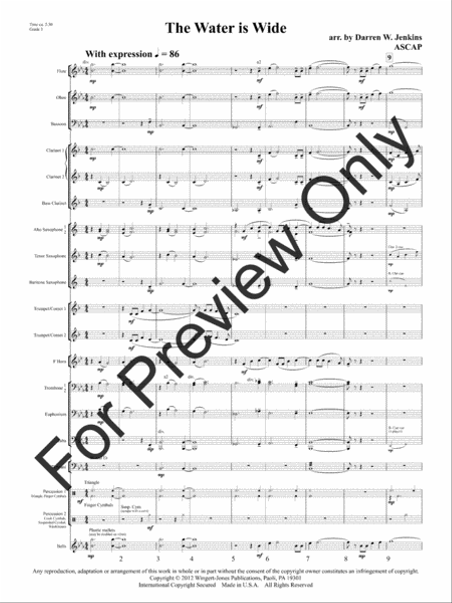 The Water Is Wide Concert Band scores gallery preview page 4