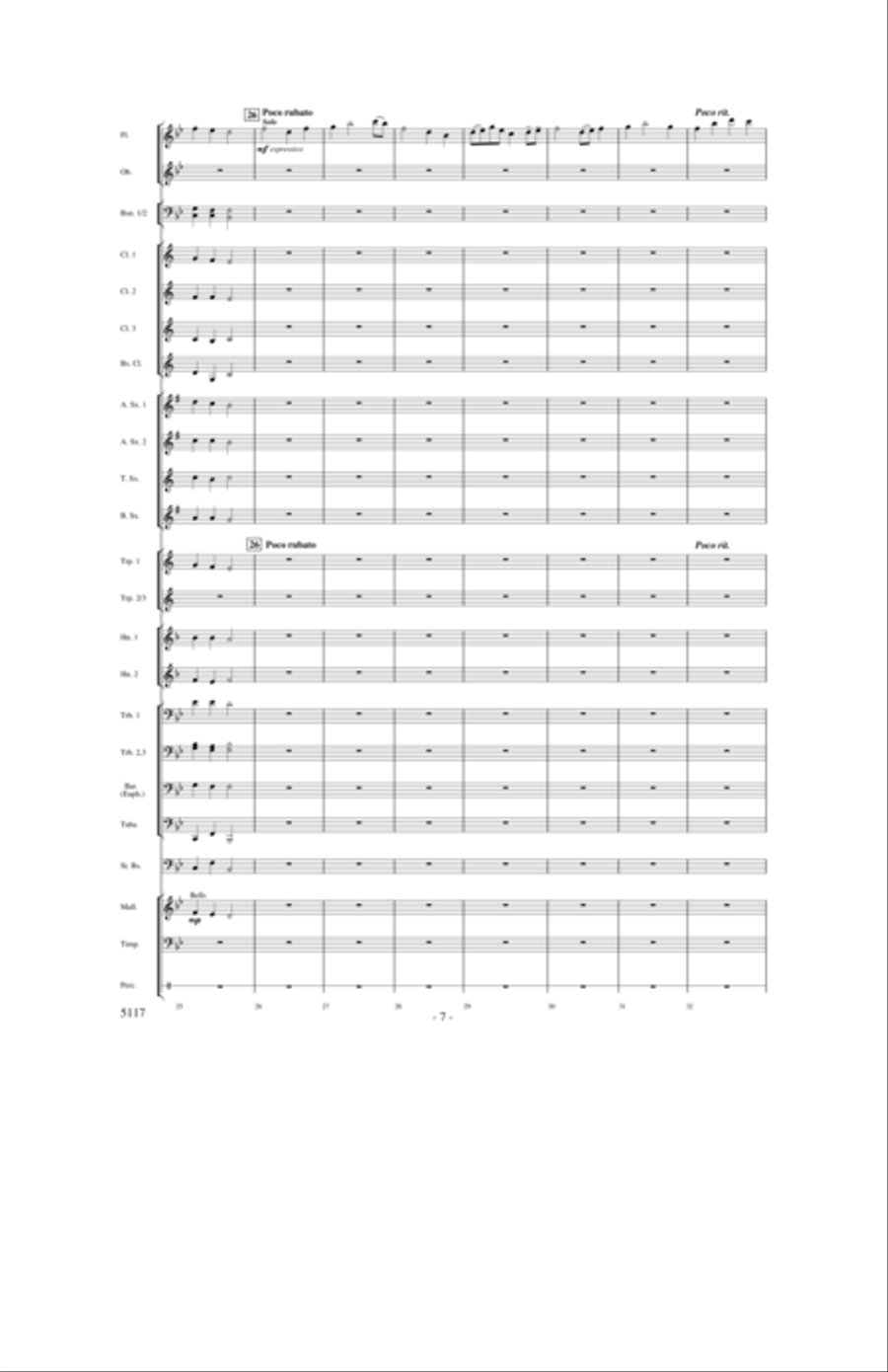 Hymn for a Child Concert Band scores gallery preview page 6