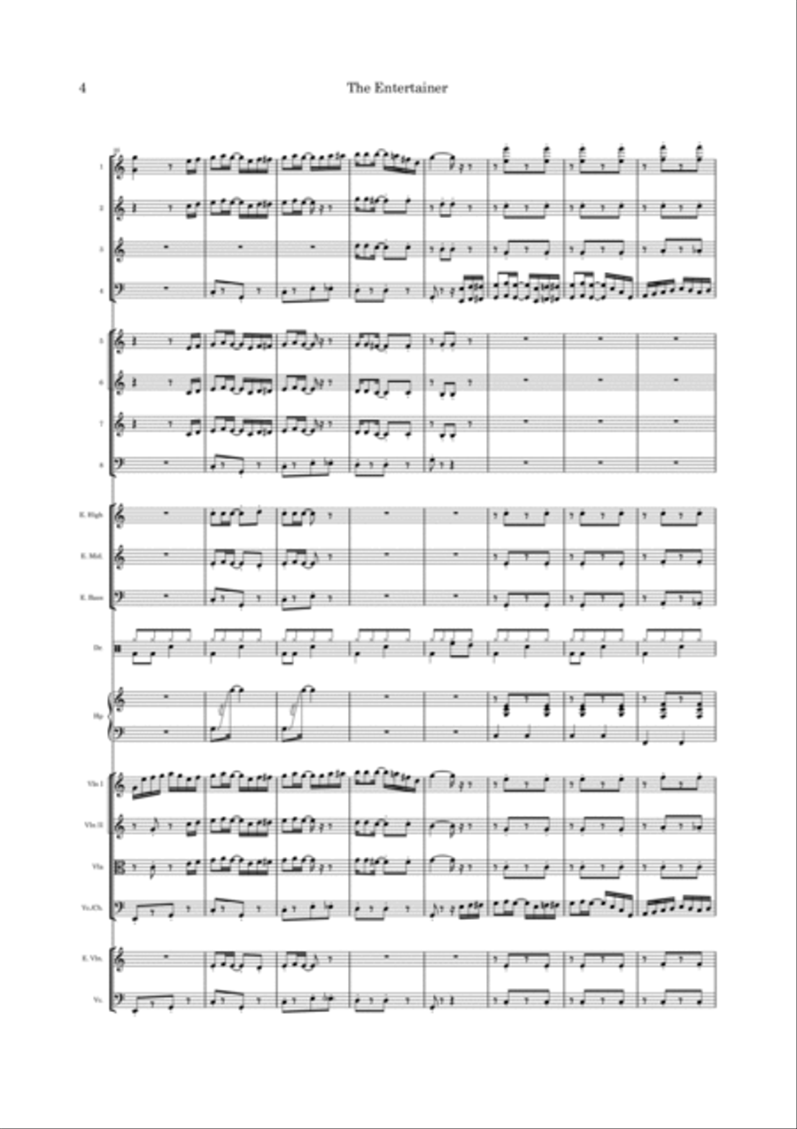 The Entertainer Full Orchestra scores gallery preview page 4