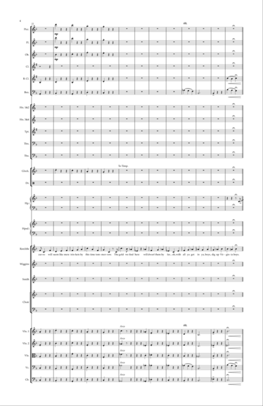 Mine, Mine, Mine Full Orchestra scores gallery preview page 5