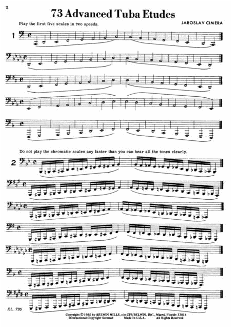 Seventy-Three Advanced Tuba Studies Tuba scores gallery preview page 2