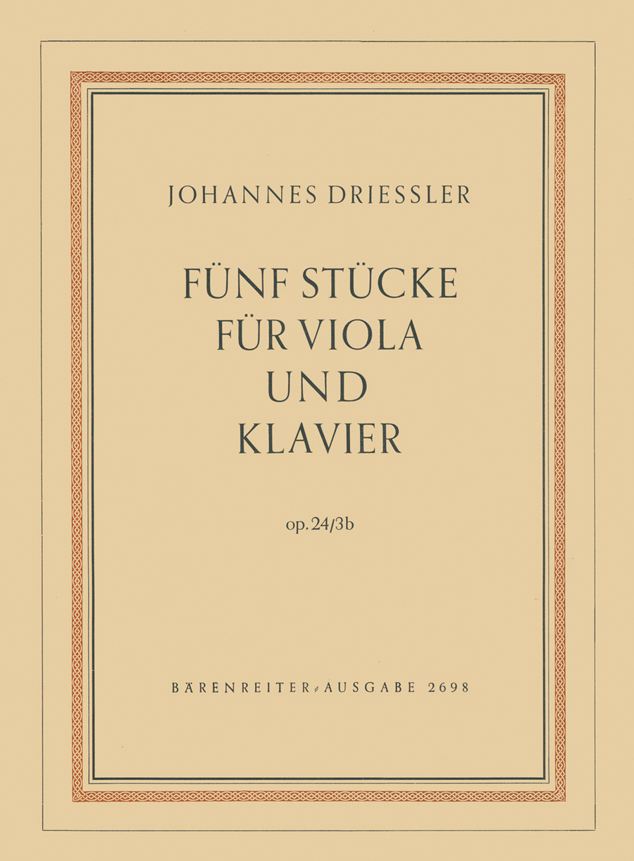 Funf Stucke for Viola and Piano op. 24/3b