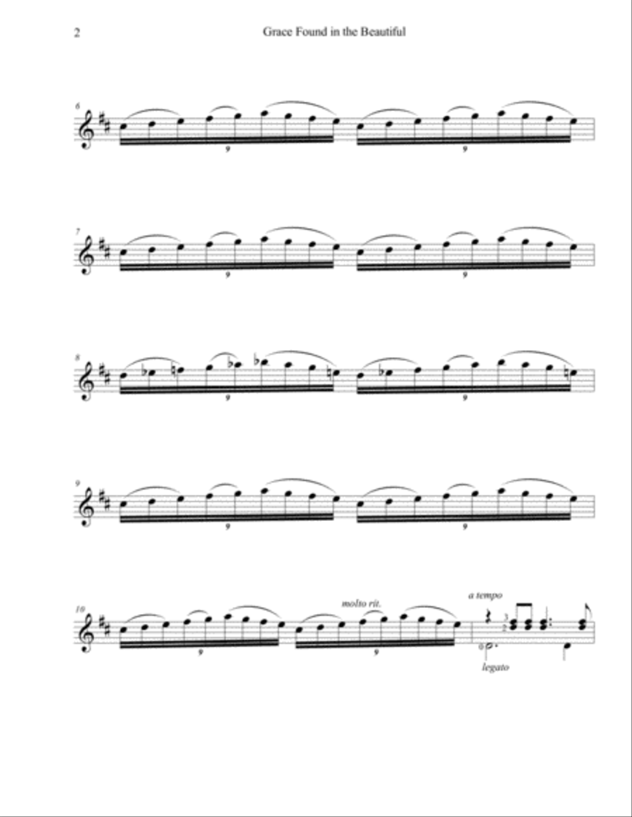 Grace Found in the Beautiful (Bumblebees, Butterflies and Hummingbirds) Guitar Solo scores gallery preview page 2