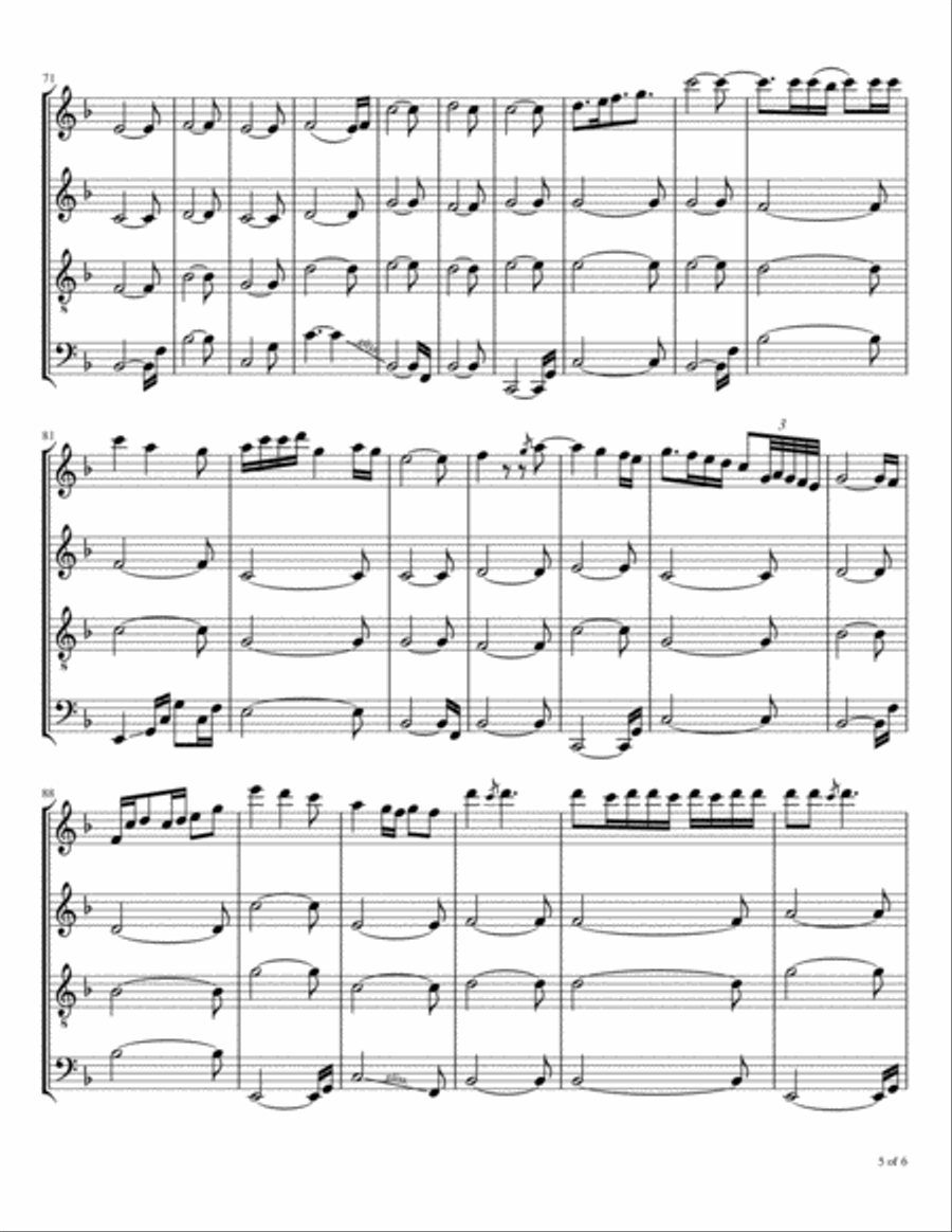 Edge Of The World Woodwind Quartet scores gallery preview page 6