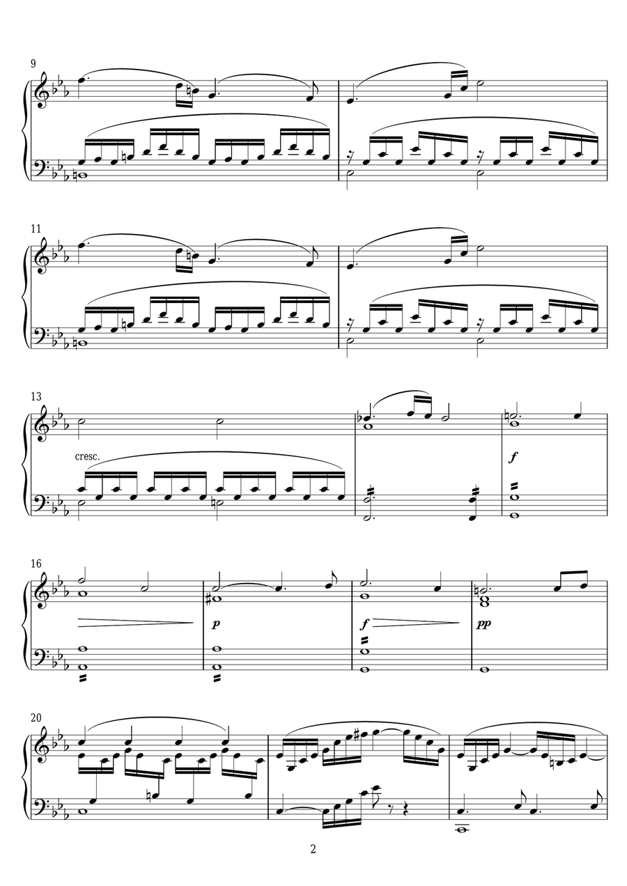 Ocean! Thou Mighty Monster (from 'Oberon') Piano Solo scores gallery preview page 2
