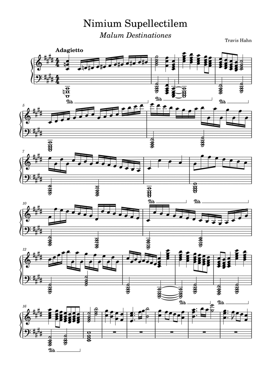 Nimium Supellectilem Nimium Supellectilem Piano Solo scores gallery preview page 1