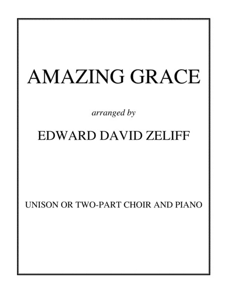 Amazing Grace for Unison or 2-Part Choir image number null