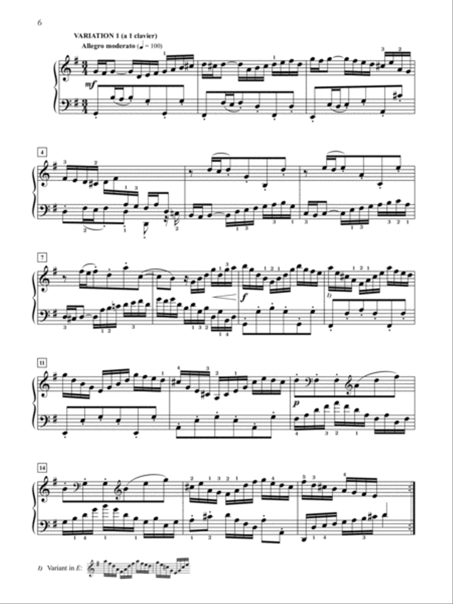 Bach -- Goldberg Variations, BWV 988