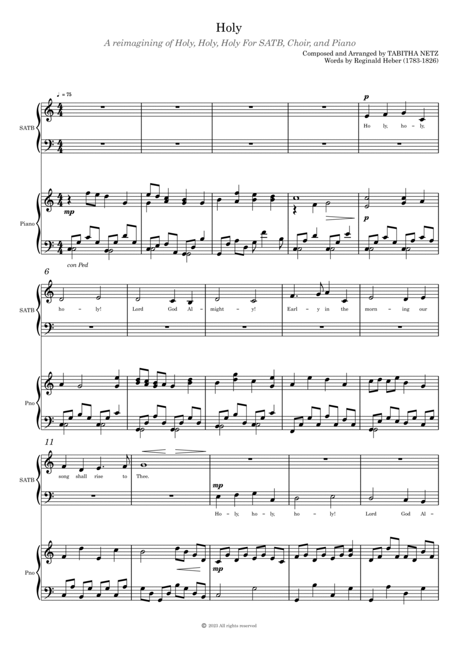 Holy 4-Part scores gallery preview page 1