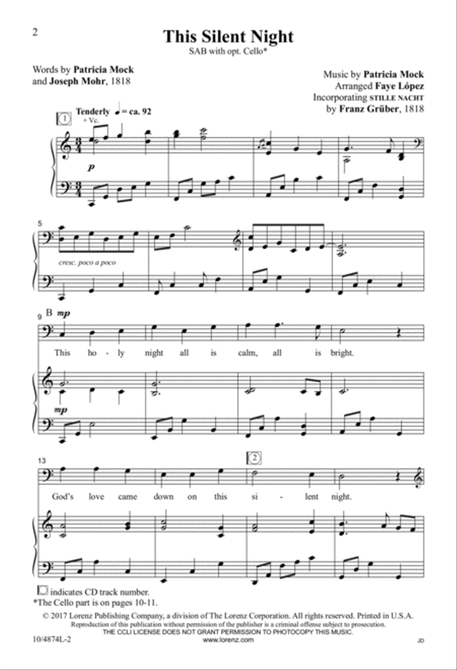 This Silent Night 3-Part scores gallery preview page 2