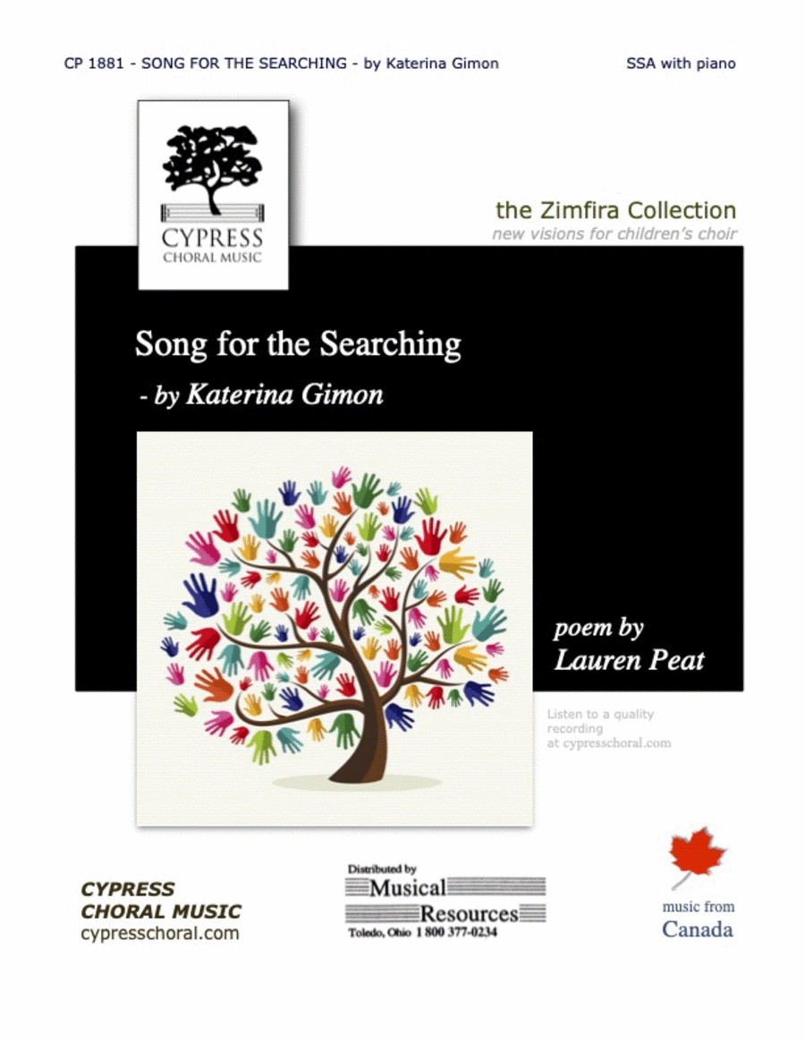 Song For The Searching Song For The Searching SSA scores gallery preview page 1
