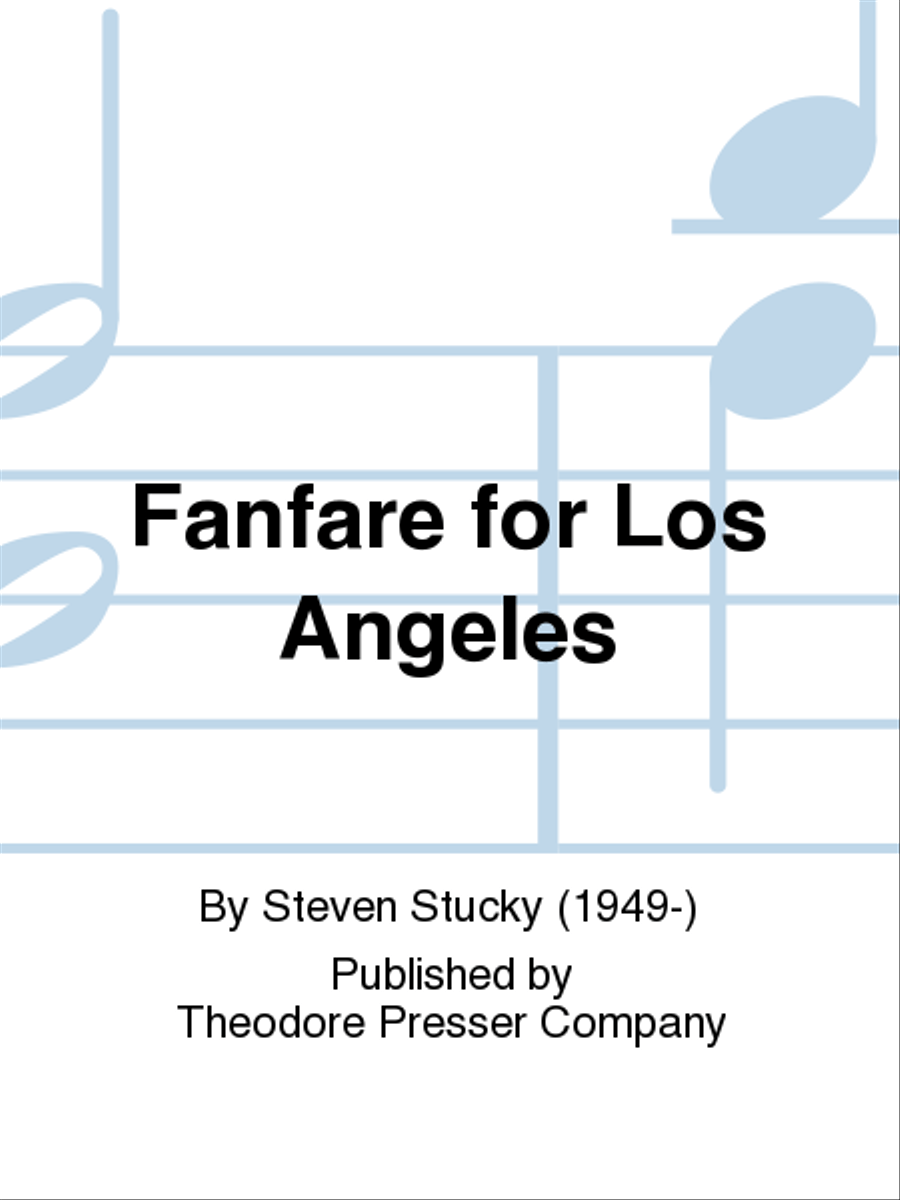Fanfare For Los Angeles Fanfare For Los Angeles Orchestra scores gallery preview page 1