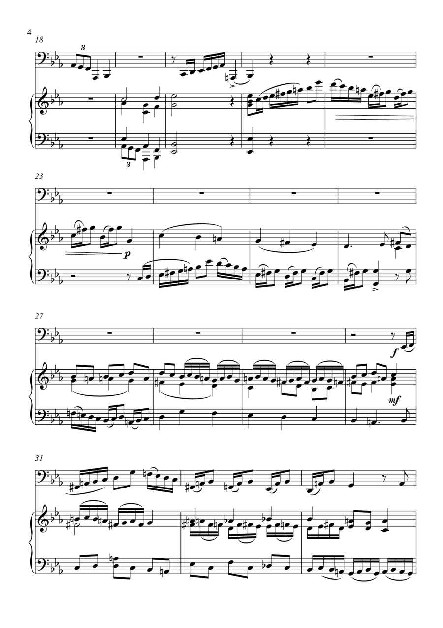 Rhapsody of the Deep for Tuba and Piano Tuba scores gallery preview page 4