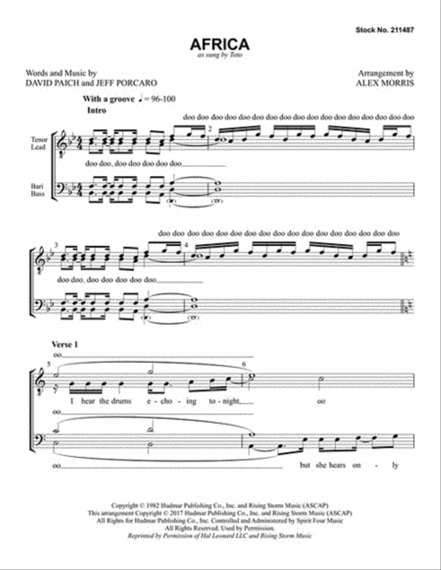Africa Africa TTBB scores gallery preview page 2