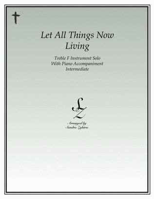 Book cover for Let All Things Now Living (treble F instrument solo)
